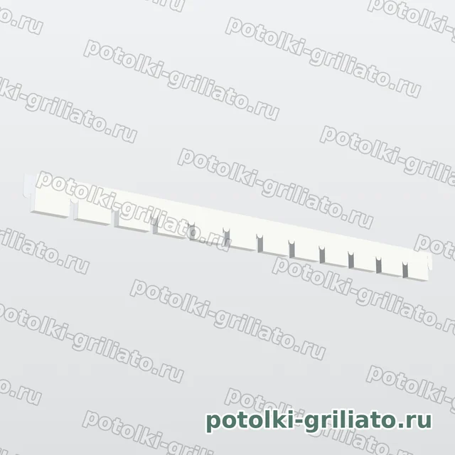 Профиль Грильято ПАПА 50х50 (высота 40 мм, ширина 10 мм), Эконом, белый матовый, 600 мм