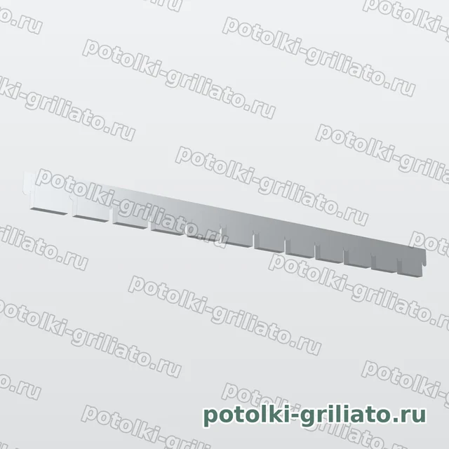Профиль Грильято ПАПА 50х50 (высота 40 мм, ширина 10 мм), Эконом, металлик, 600 мм