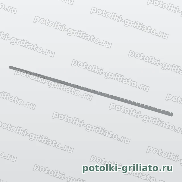 Профиль Грильято несущий 50х50 (высота 40 мм, ширина 10 мм), Эконом, металлик, 2400 мм