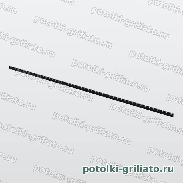 Профиль Грильято несущий 50х50 (высота 40 мм, ширина 10 мм), Эконом, черный, 2400 мм