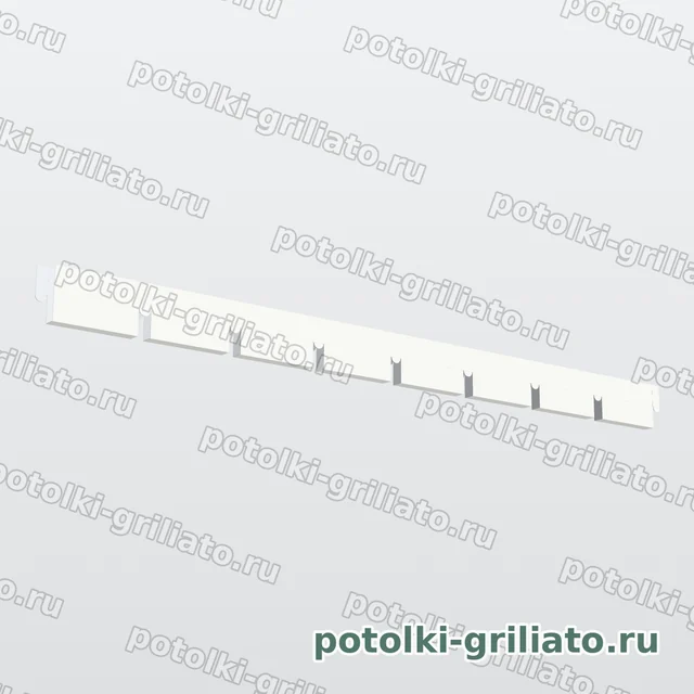 Профиль Грильято ПАПА 75х75 (высота 40 мм, ширина 10 мм), Эконом, белый матовый, 600 мм