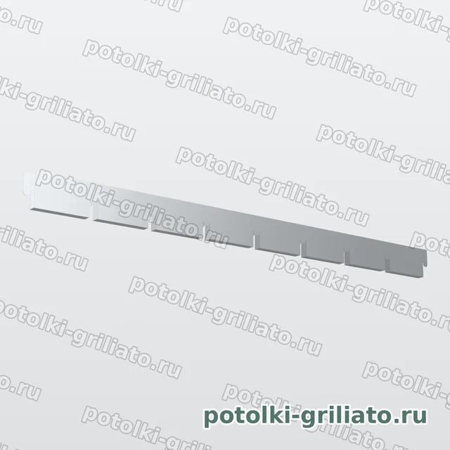 Профиль Грильято ПАПА 75х75 (высота 40 мм, ширина 10 мм), Эконом, металлик, 600 мм