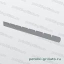Профиль Грильято поперечный 75х75 (высота 40 мм, ширина 10 мм), Эконом, металлик, 600 мм