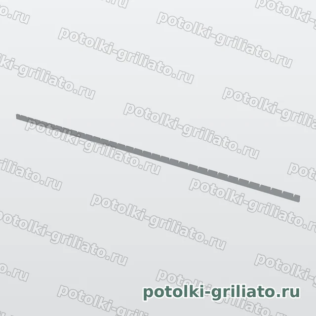 Профиль Грильято несущий 75х75 (высота 40 мм, ширина 10 мм), Эконом, металлик, 2400 мм