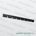 Профиль Грильято ПАПА 75х75 (высота 40 мм, ширина 10 мм), Эконом, черный, 600 мм