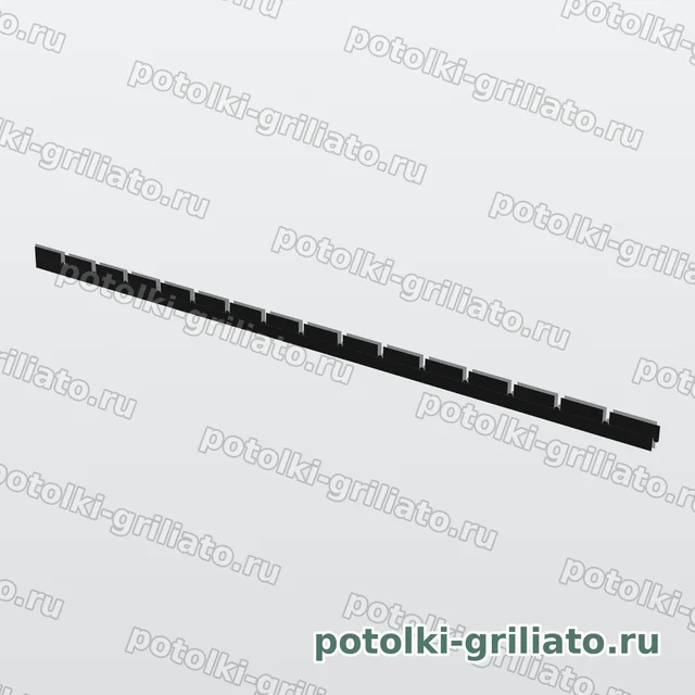 Профиль Грильято поперечный 75х75 (высота 40 мм, ширина 10 мм), Эконом, черный, 1200 мм