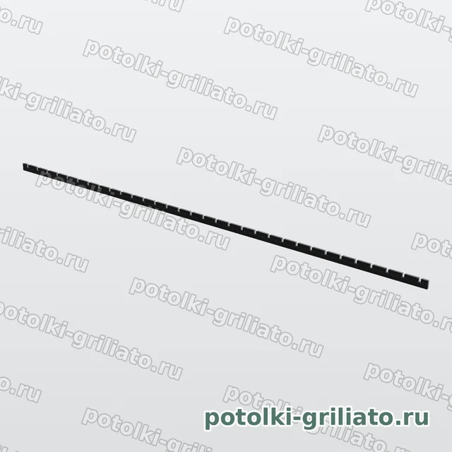 Профиль Грильято несущий 75х75 (высота 40 мм, ширина 10 мм), Эконом, черный, 2400 мм