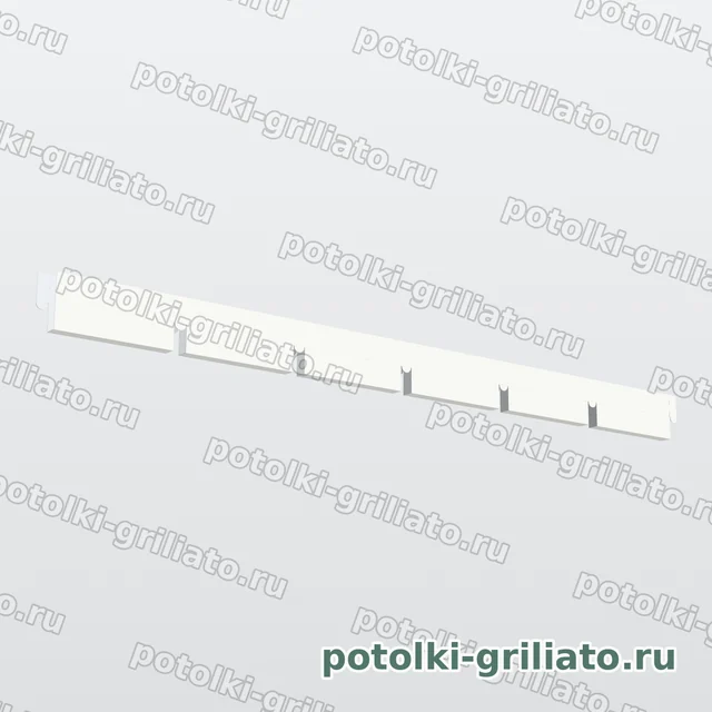 Профиль Грильято ПАПА 100х100 (высота 40 мм, ширина 10 мм), Эконом, белый матовый, 600 мм