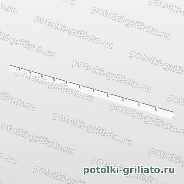 Профиль Грильято поперечный 100х100 (высота 40 мм, ширина 10 мм), Эконом, белый матовый, 1200 мм