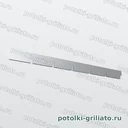 Профиль Грильято ПАПА 100х100 (высота 40 мм, ширина 10 мм), Эконом, металлик, 600 мм