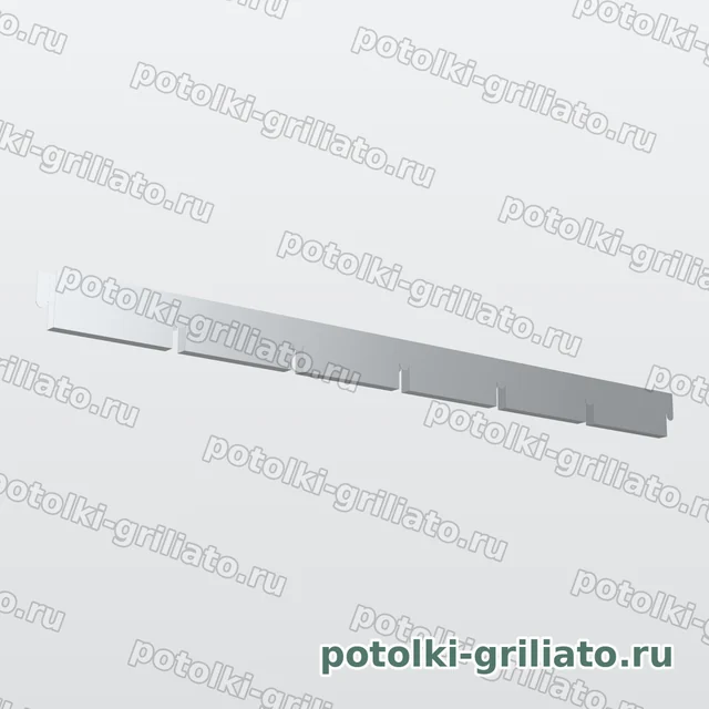 Профиль Грильято ПАПА 100х100 (высота 40 мм, ширина 10 мм), Эконом, металлик, 600 мм