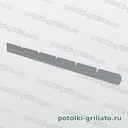 Профиль Грильято поперечный 100х100 (высота 40 мм, ширина 10 мм), Эконом, металлик, 600 мм