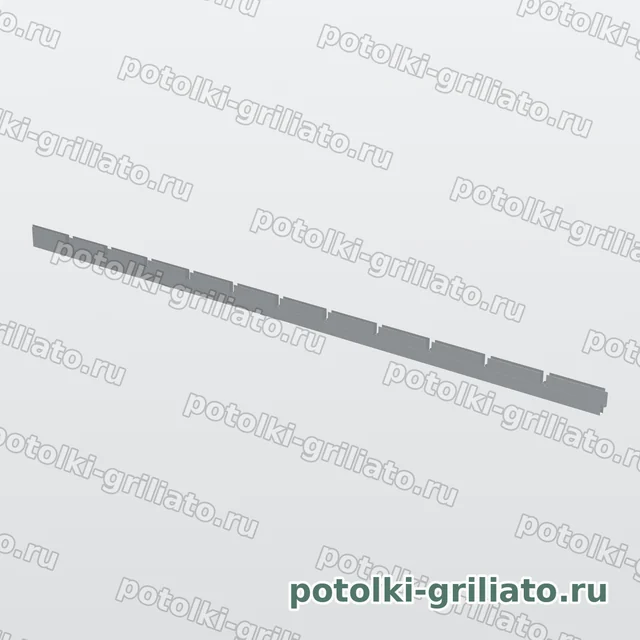 Профиль Грильято поперечный 100х100 (высота 40 мм, ширина 10 мм), Эконом, металлик, 1200 мм