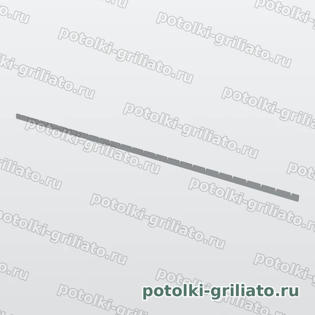Профиль Грильято несущий 100х100 (высота 40 мм, ширина 10 мм), Эконом, металлик, 2400 мм