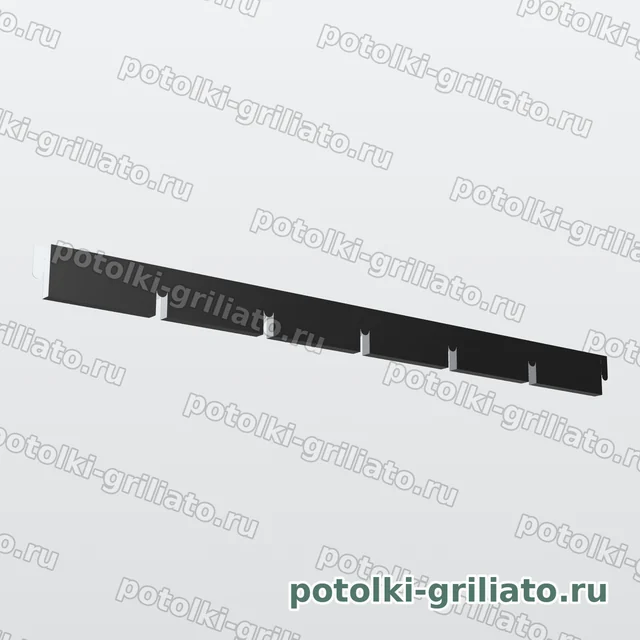 Профиль Грильято ПАПА 100х100 (высота 40 мм, ширина 10 мм), Эконом, черный, 600 мм