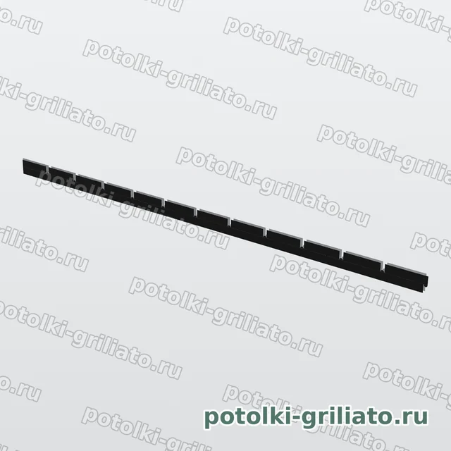 Профиль Грильято поперечный 100х100 (высота 40 мм, ширина 10 мм), Эконом, черный, 1200 мм